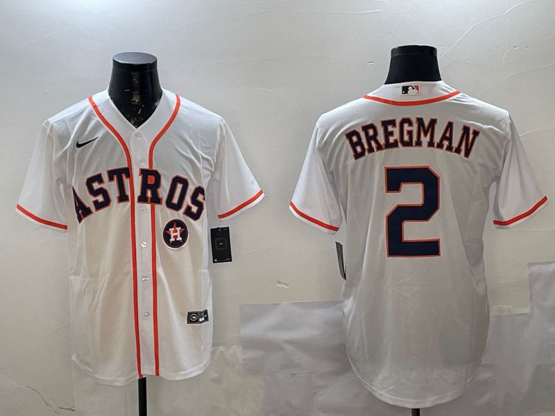 Men Houston Astros #2 Bregman White Game 2025 Nike MLB Jersey style 5
